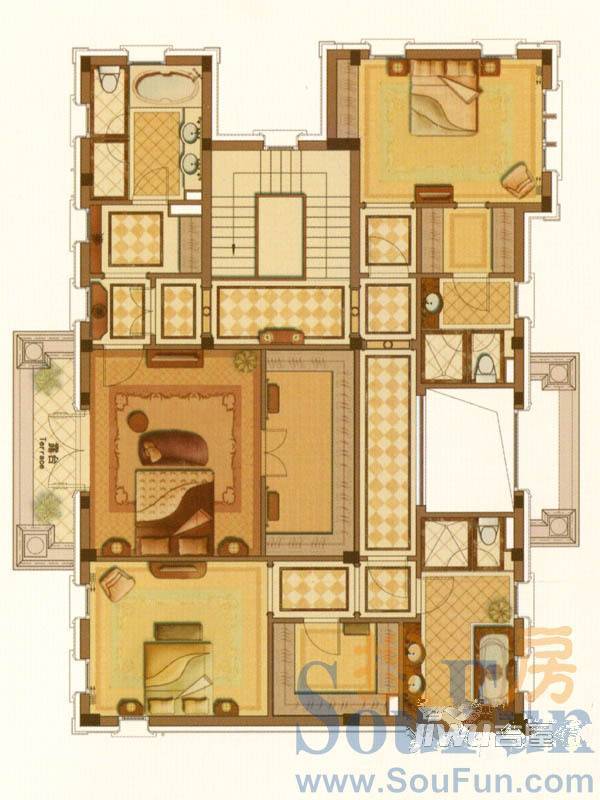 绿城御园普通住宅190㎡户型图