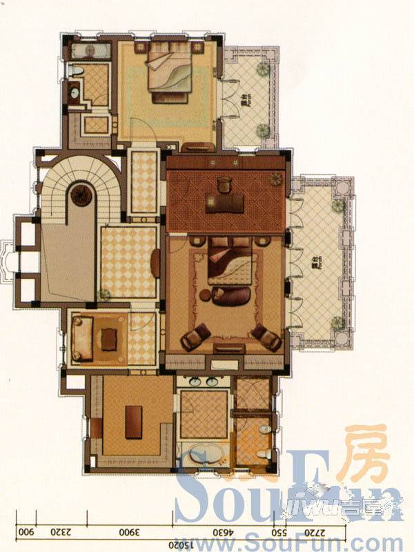 绿城御园普通住宅184㎡户型图