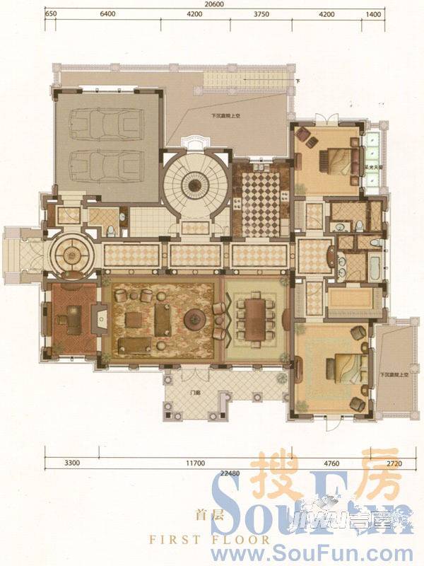 绿城御园普通住宅323㎡户型图