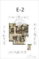 洱海天域国际公寓3室2厅2卫125.3㎡户型图