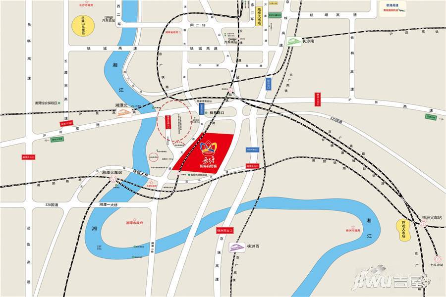 中国（中部）岳塘国际商贸城位置交通图图片