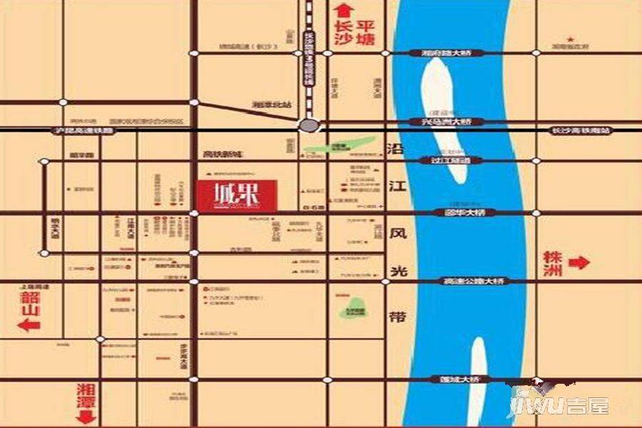九华城果位置交通图