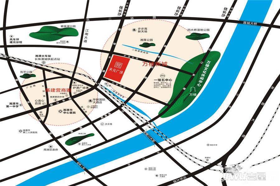 天元广场位置交通图