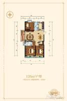 碧桂园 天汇3室2厅2卫126㎡户型图