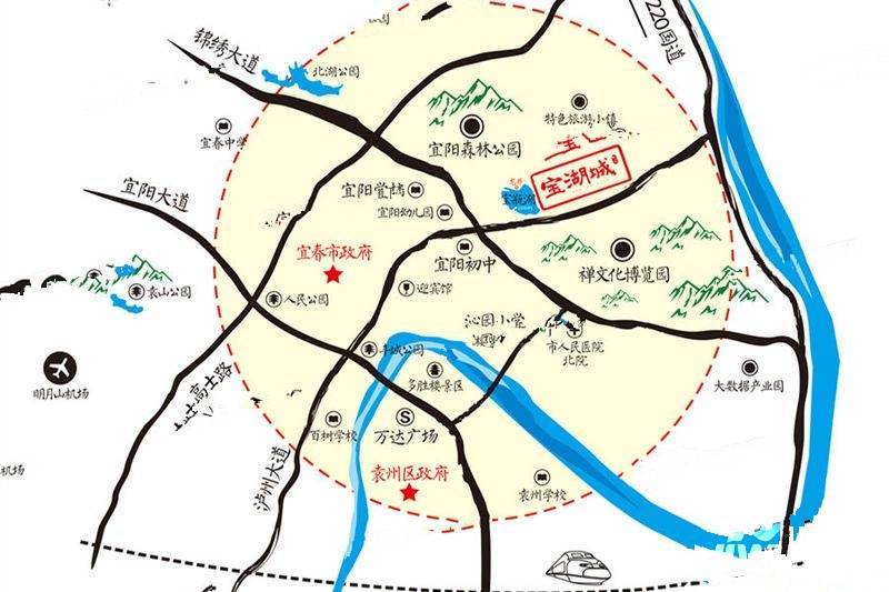 宝湖城位置交通图1