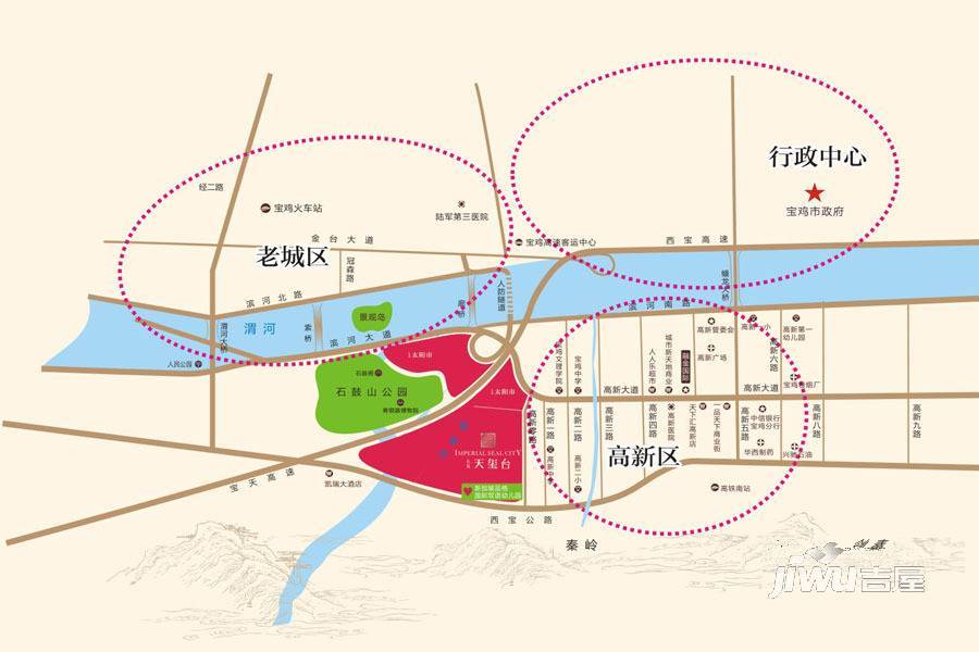 石鼓天玺台位置交通图图片