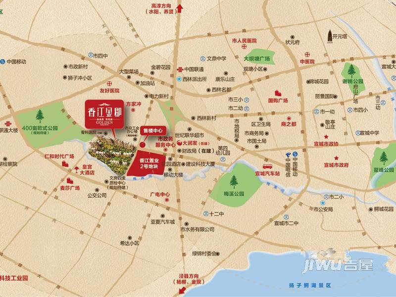 香江金郡位置交通图