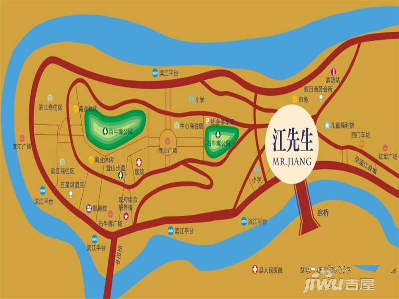 通江汇金龙腾锦程位置交通图图片