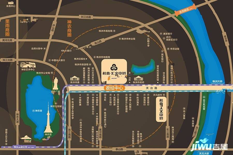 桂鑫汇金中心位置交通图