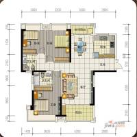 高科慧谷阳光3室2厅2卫136.7㎡户型图