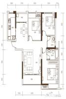 中天恒基莱茵小镇3室2厅2卫124.3㎡户型图
