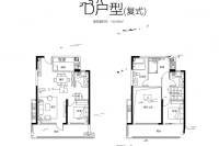 当代上品湾3室2厅3卫140㎡户型图