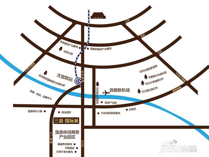 三盛国际城位置交通图