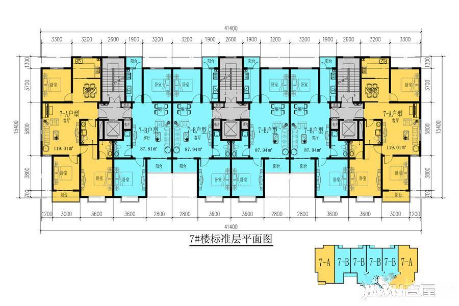 汇元雅居1室1厅1卫50㎡户型图