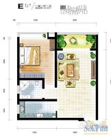 中宏新界1室1厅1卫61.1㎡户型图