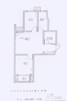 汇源名居2室1厅1卫73.4㎡户型图