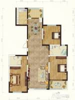 丽晶苑3室2厅2卫145㎡户型图