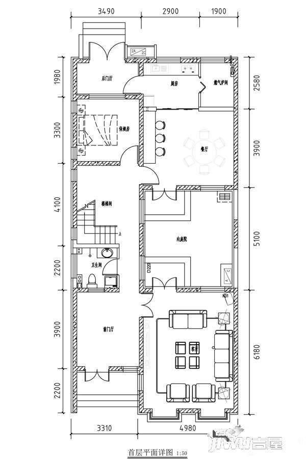 龙河福源4室2厅2卫271㎡户型图