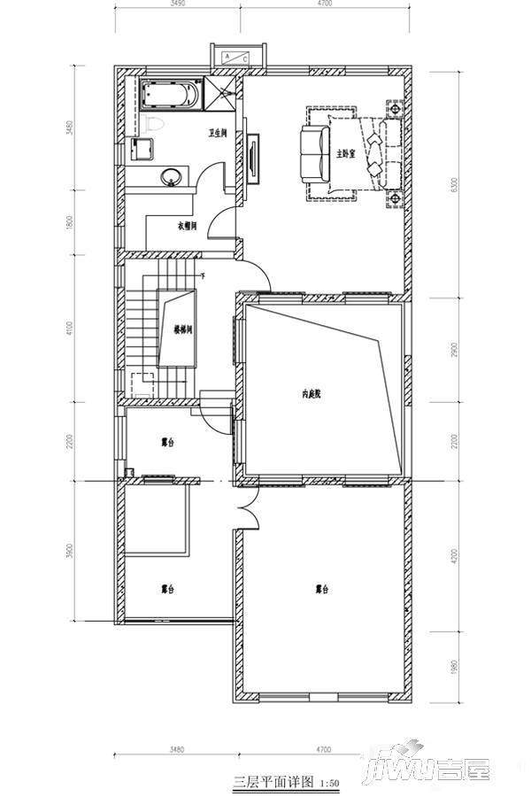 龙河福源4室2厅2卫271㎡户型图