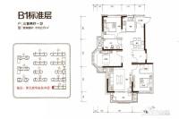 珑湾翡翠城3室2厅1卫102.8㎡户型图