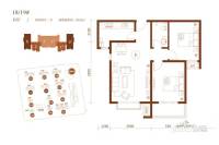 宏泰龙河枫景2室2厅1卫85.5㎡户型图