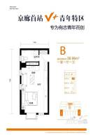 远景北京荟1室1厅1卫39㎡户型图