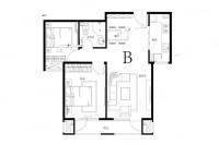 中建高街国际2室2厅1卫87㎡户型图