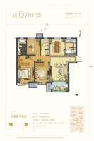 新文安孔雀城3室2厅2卫127㎡户型图