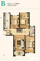 新世界家园3室2厅1卫132㎡户型图