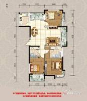 迁安天洋城4代3室2厅2卫137.8㎡户型图