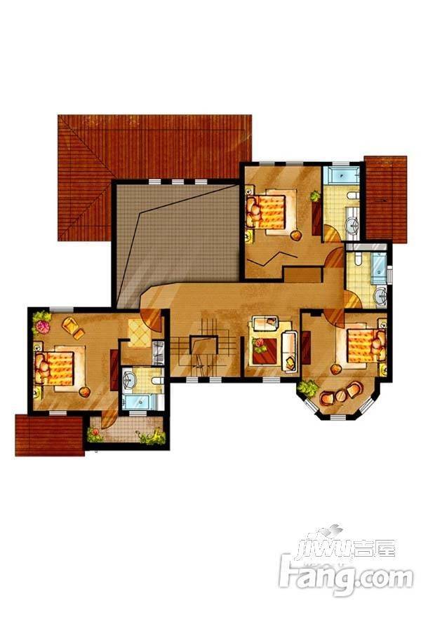 西班牙庄园3室1厅3卫549㎡户型图