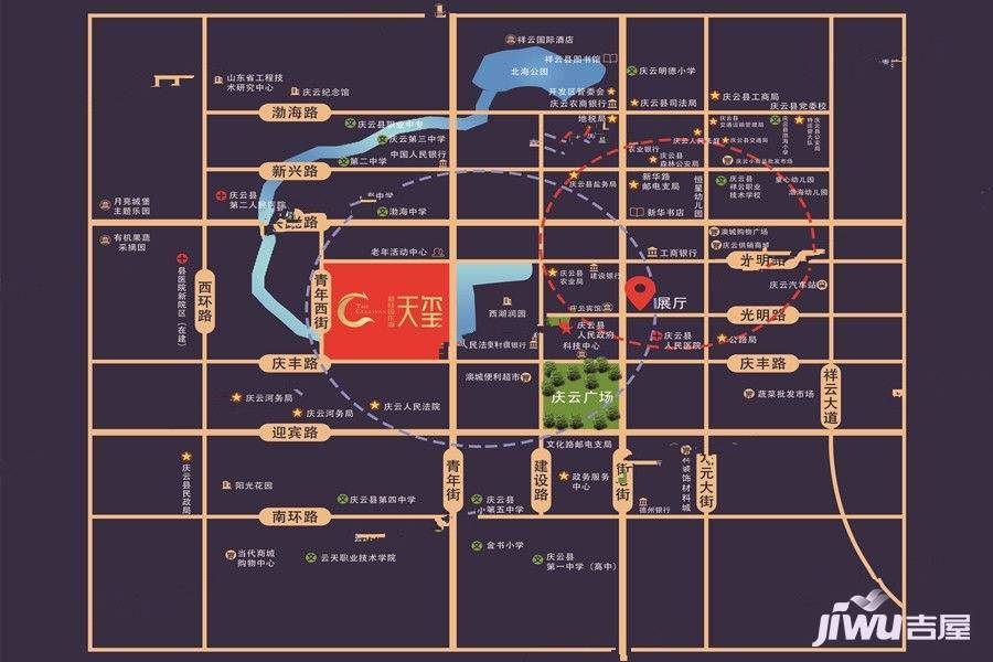 碧桂园东海天玺位置交通图
