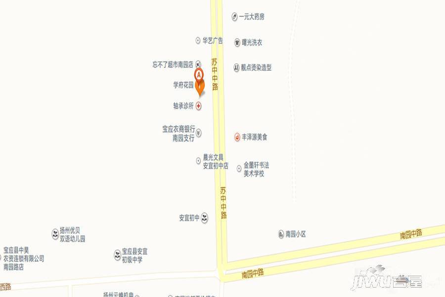 学府中央花园位置交通图