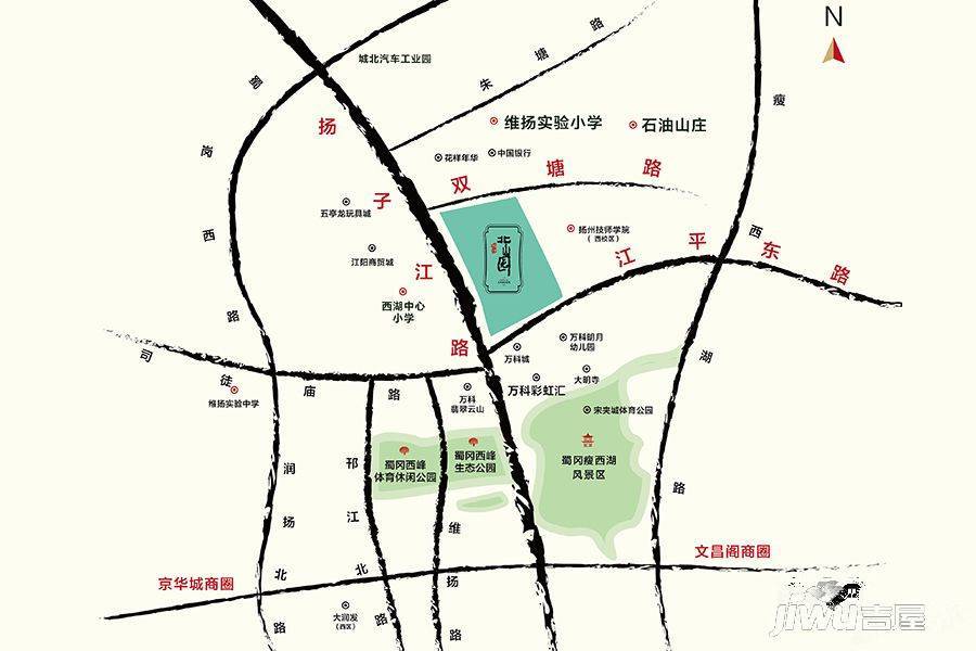 万江北山园位置交通图
