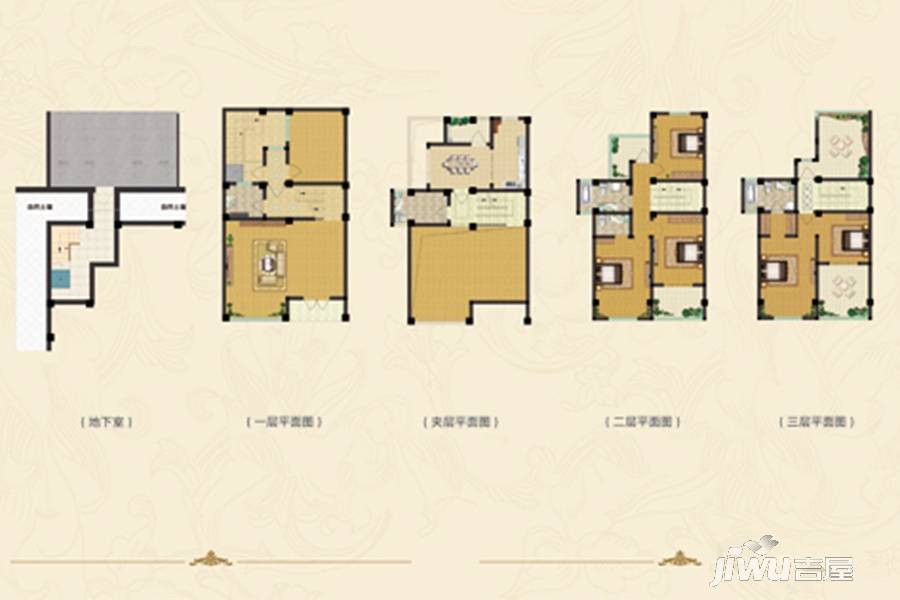 天鹅湾墅园别墅5室2厅2卫238.2㎡户型图