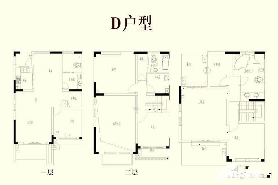 万江红公馆5室2厅3卫216㎡户型图