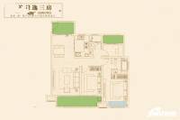 扬州新城吾悦广场3室2厅2卫121㎡户型图