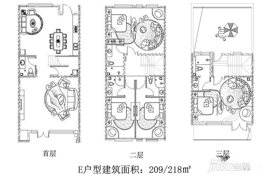 梦马温泉小镇4室2厅4卫209㎡户型图