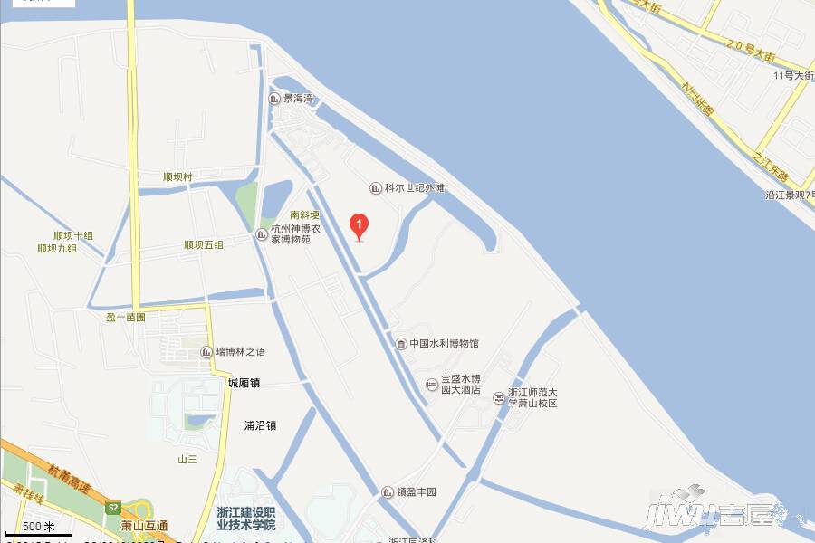 东南钱江蓝湾位置交通图