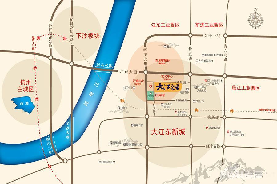 滨江华成大江之星位置交通图图片