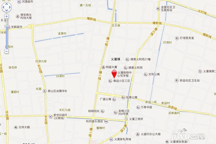义蓬购物中心位置交通图3