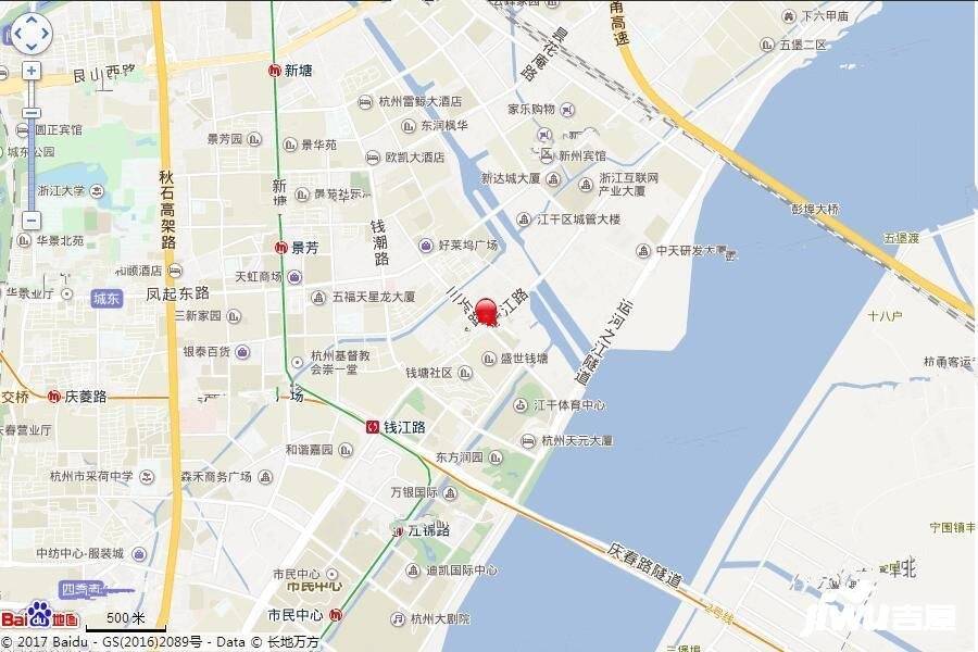 中海钱江ONE商铺位置交通图