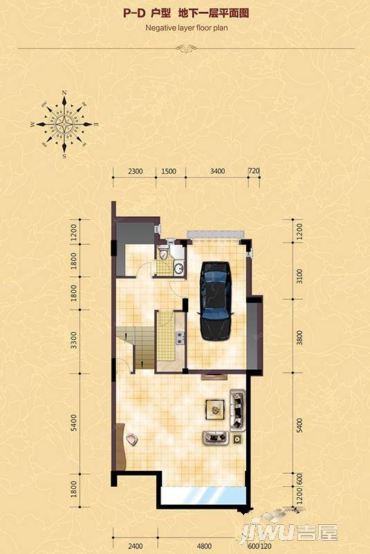 雨润星雨华府3室4厅4卫218.2㎡户型图