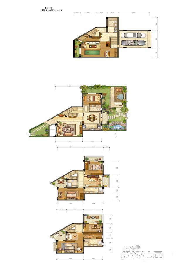 保亿围庐5室4厅3卫210㎡户型图