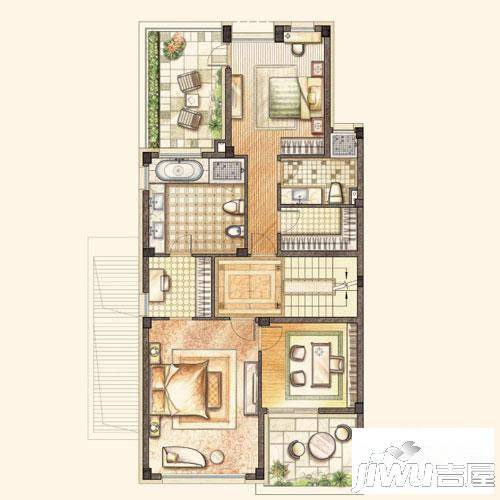 金地自在城3室0厅2卫289㎡户型图