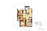 融創東南海3室2廳1衛78㎡戶型圖