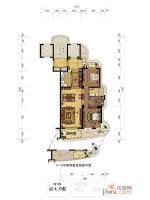 哨兵汤鼎一号2室2厅1卫105㎡户型图