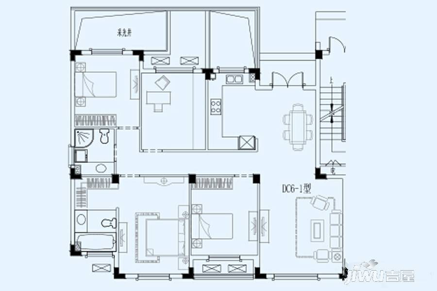 歌山品悦府4室2厅2卫128㎡户型图