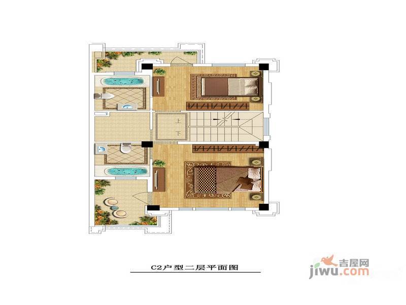 三盛颐景御园2室0厅2卫88㎡户型图