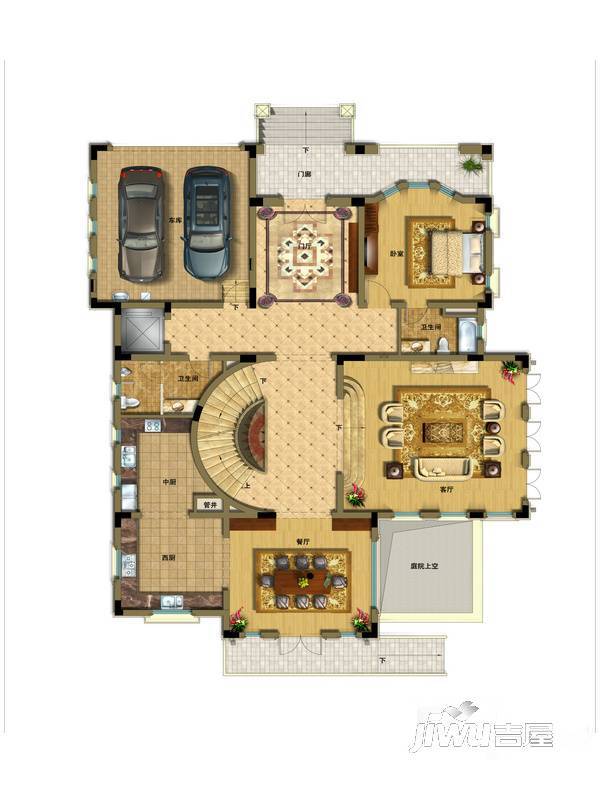 大华西溪风情悦宫6室4厅5卫550㎡户型图